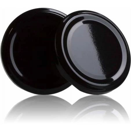 Couvercle TO 77 mm noir pasteurisable Couvercles