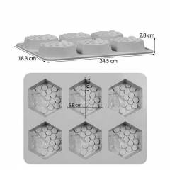 Molde 6 jabones hexagonales Moldes para velas