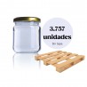 Pallet of B212 Glass Jars with 3757 units Honey Crystal Jars