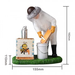 Resin Figure - Beekeeper Harvesting Honey Gifts and others