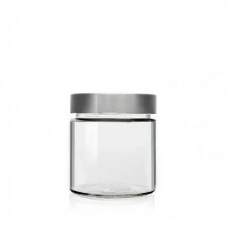 Glass jar 410ml high mouth Honey Crystal Jars