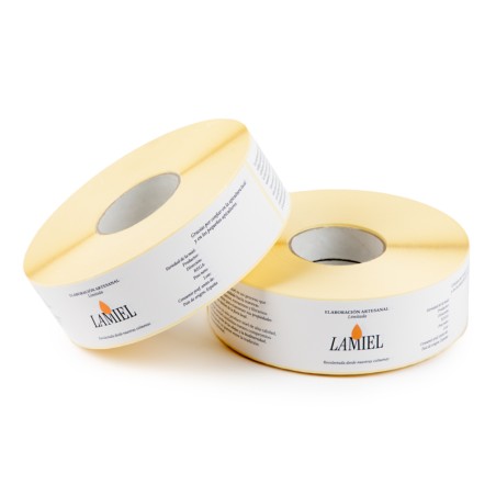 Roll of 500 Customizable Labels for Honey Jars Packaging