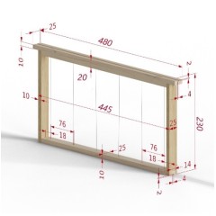 Quadro Langstroth reto (vertical)