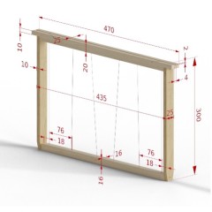 Dadant Blatt brood frame (vertical wired) Dadant Beehives