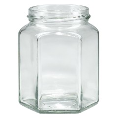 Hexagonal Glass Jar 288 ml Honey Crystal Jars