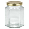 Hexagonal Glass Jar 288 ml without lid Honey Crystal Jars