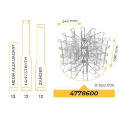 Radial-Honigschleuder KIWI® radial + Käfige 12R Lang