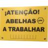 Achtung Bienen-Schild Portuguiesisch