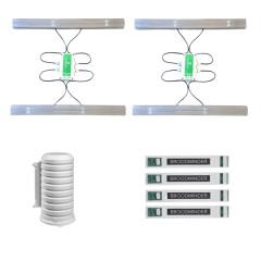 Kit de Monitoramento PRO: 2 Balanças de Alumínio BroodMinder + 4 Sensores de Cria + Hub Cell