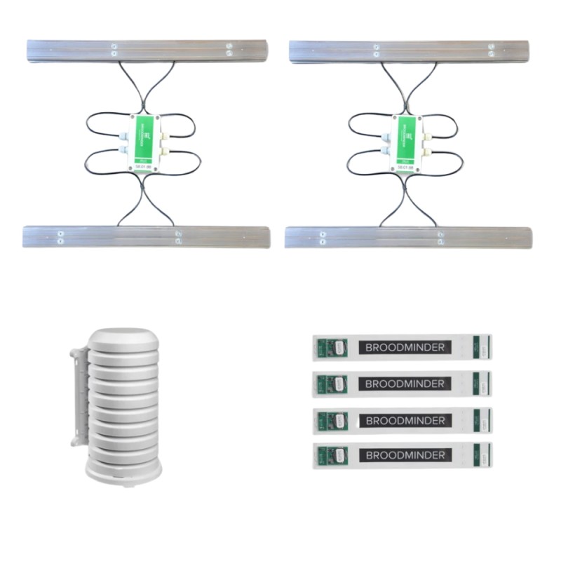 Überwachungs-Kit PRO: 2 BroodMinder-Aluminiumwaagen + 4 Brut-Sensoren + Cell Hub