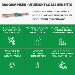 Balance en bois pour ruche BroodMinder-W Balance de rucher et sécurité