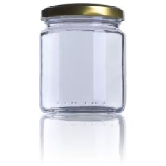 Glass Jar B250 250 ml (350g honey) TO66 - Pack of 25 units Honey Crystal Jars