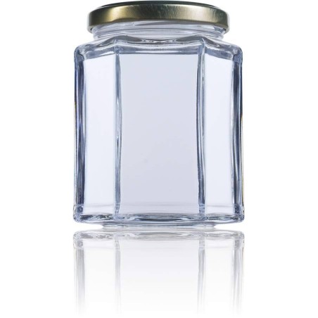 Hexagonal Crystal Jar 720ml TO82 - Packs of 20 units HONEY PACKAGING