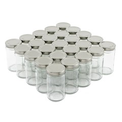 High Mouth Glass Jar Aura 720ml TO82 - Packs 16 u. Honey Crystal Jars