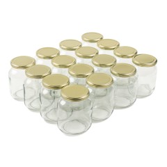 Pot en verre BOV 720 ml TO82 - Packs de 16 unités Pots en verre pour miel