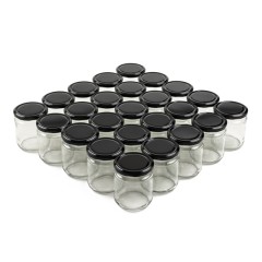 Pot de miel 0,5kg lisse V370 TO77 - Pack 25 unités Pots en verre pour miel