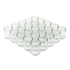 Pot de miel 0,5kg lisse V370 TO77 - Pack 25 unités Pots en verre pour miel