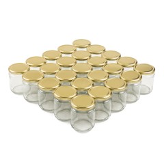 Pot de miel 0,5kg lisse V370 TO77 - Pack 25 unités Pots en verre pour miel