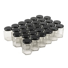 Pot hexagonal en verre de 288 ml TO63 - Pack 30 unités