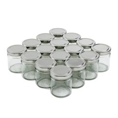 Glass jar 410ml high mouth TO82 Deep - Pack of 16 units Honey Crystal Jars